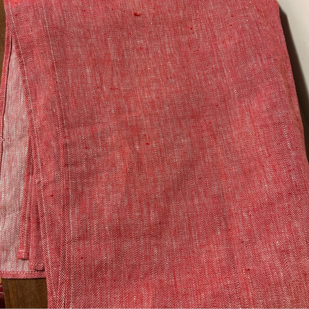 Fog Linen Works Red Linen Tablecloth